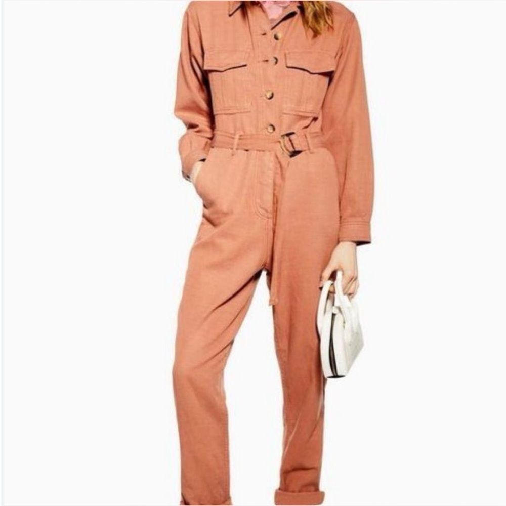 Topshop Java Boiler Suit Stylish Tan Jumpsuit - image 2